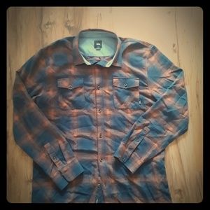 Vans plaid button down shirt